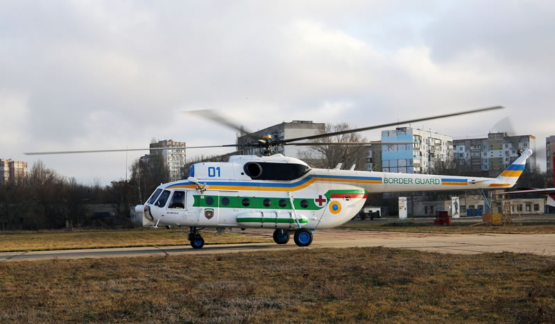 Одесские пограничники получили модернизированный Ми-8 МСБ-В