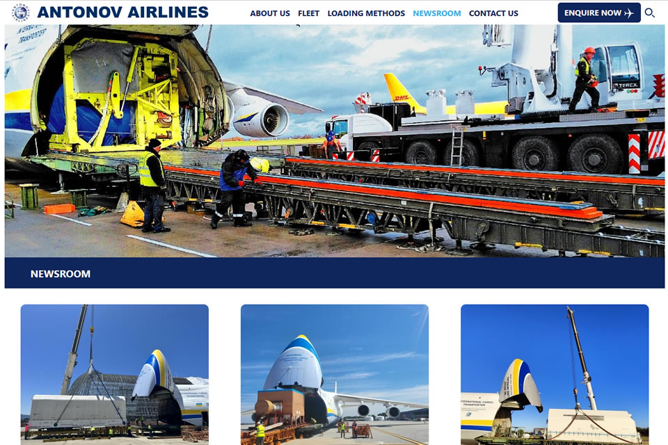 Новый веб-сайт Antonov Airlines