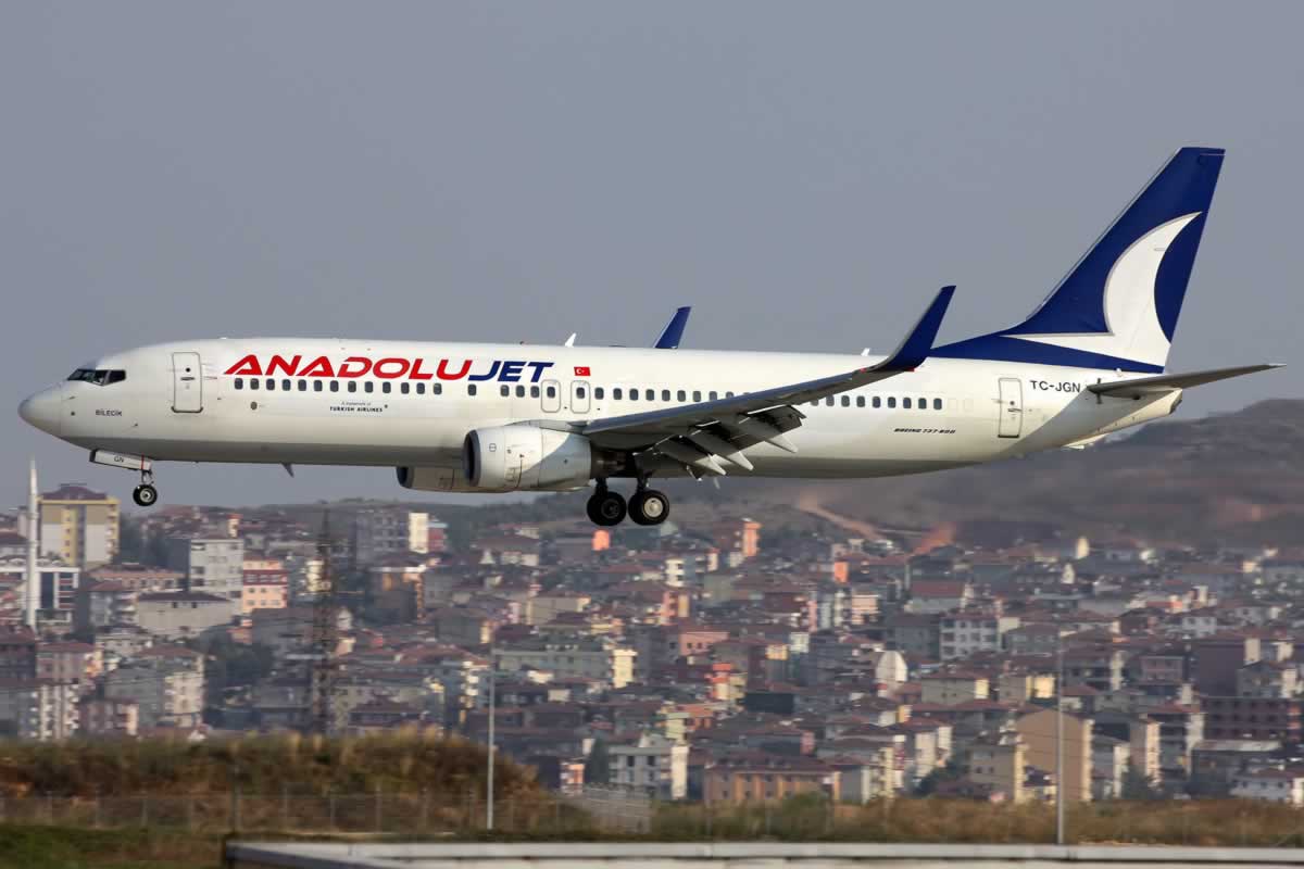 AnadoluJet будет летать из Киева и Одессы в Даламан