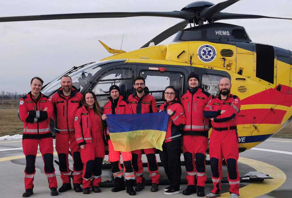 Українські медики пройшла практику з вертолітної екстреної медичної допомоги у Польщі  