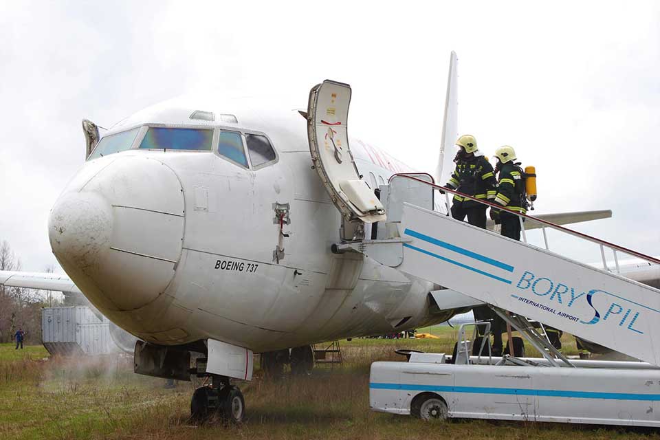 В аеропорту Бориспіль тренувався аварійно-рятувальний загін