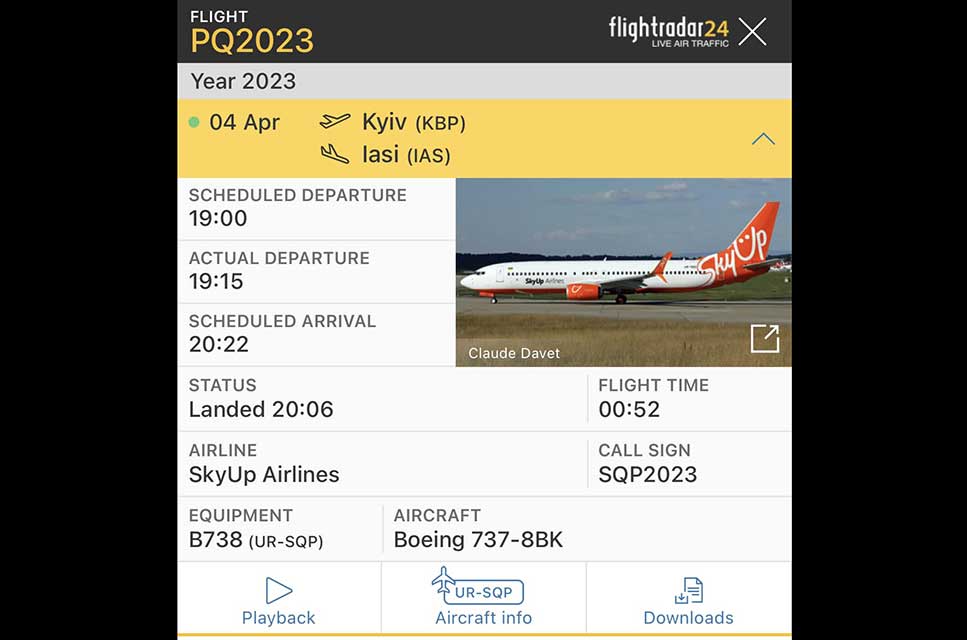 SkyUp евакуював літак з України
