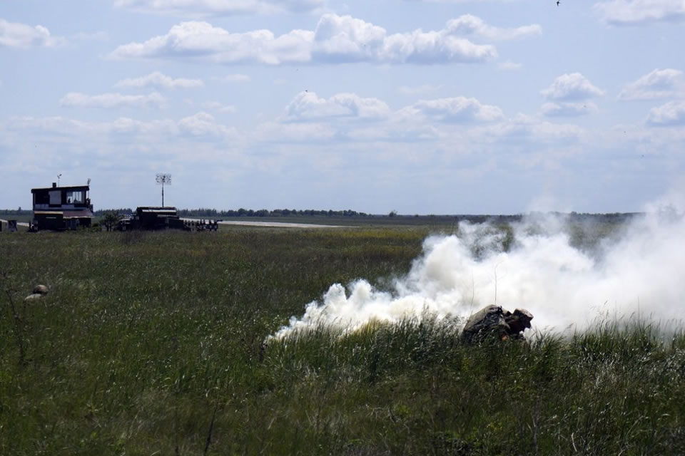 Харьковская тероборона тренировалась оборонять военный аэродром в Чугуеве