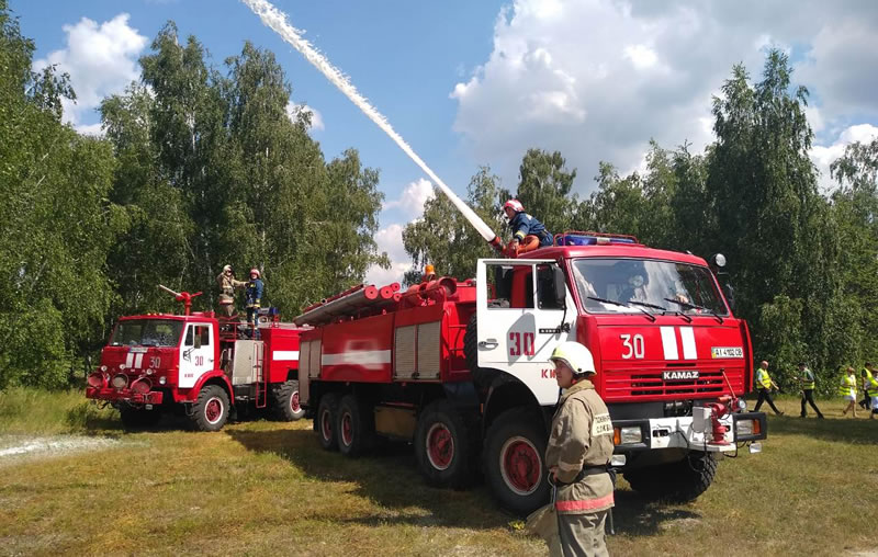 В Гостомеле тренировались тушить Ан-32