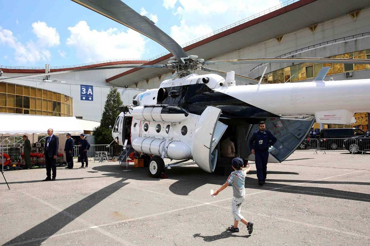 На Авиасвите показали модернизированный вертолет Ми-8МТВ-1