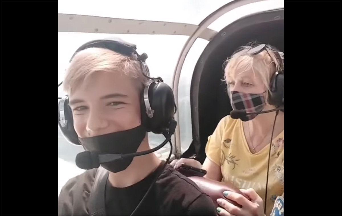 Гражданский Воздушный Патруль провел ознакомительный полет для харьковского школьника