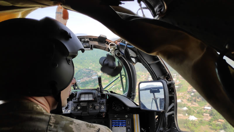 Продолжается боевая работа украинских вертолетчиков в Конго